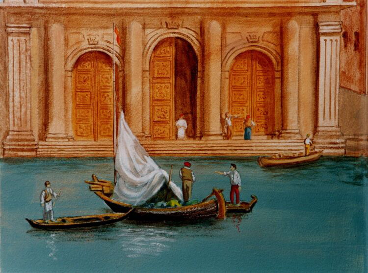 Detail 2 of Canaletto mural. 